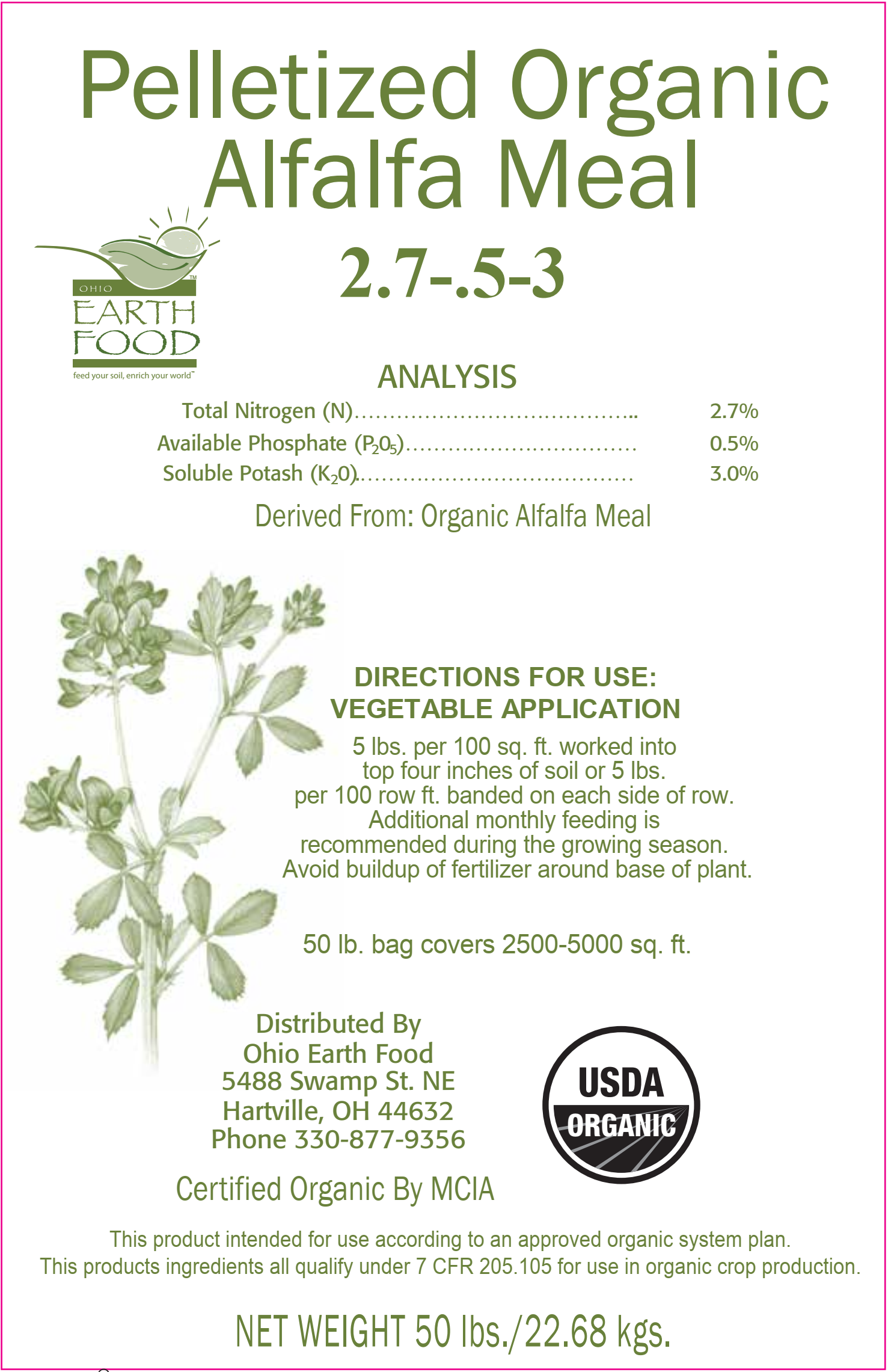alfalfa pellets plant fertilizer Kelp Meal Certified Organic (Ascophyllum Nodosum). See below or call for  bulk pricing
