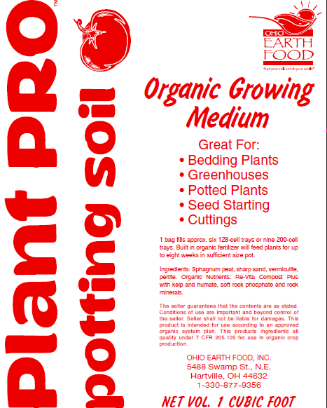 Plant Pro organic potting soil and seed starter