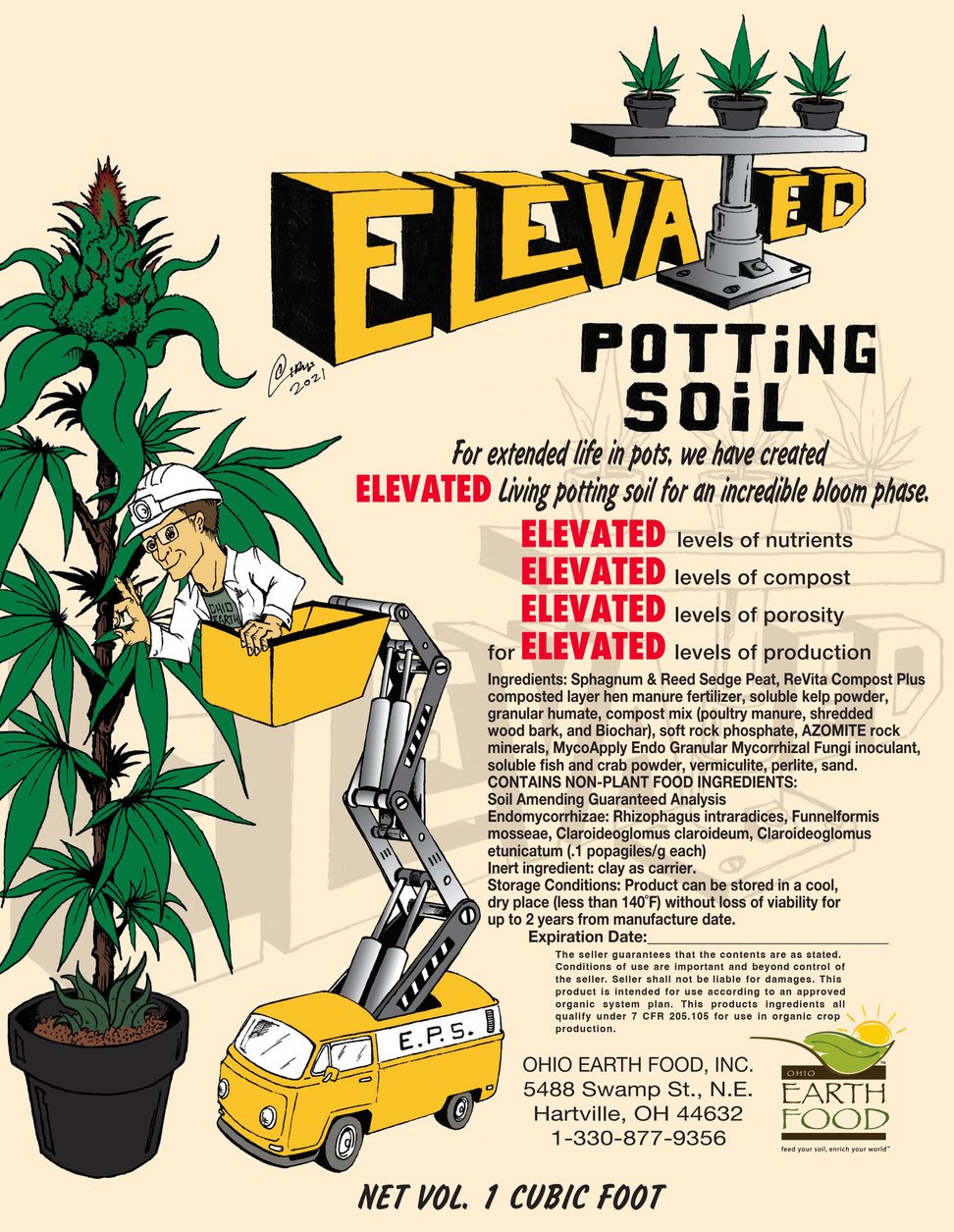 Elevated Potting Soil -the perfect living soil for organic cannabis