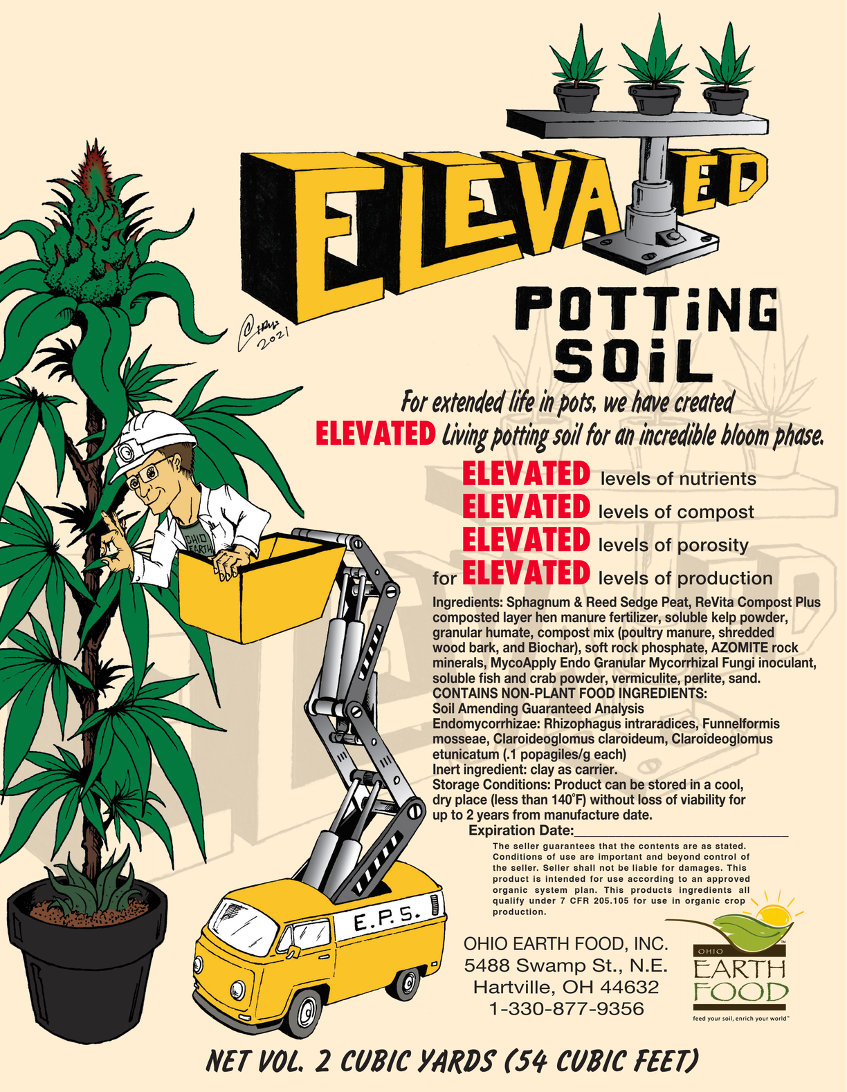 Elevated Potting Soil -the perfect living soil for organic cannabis