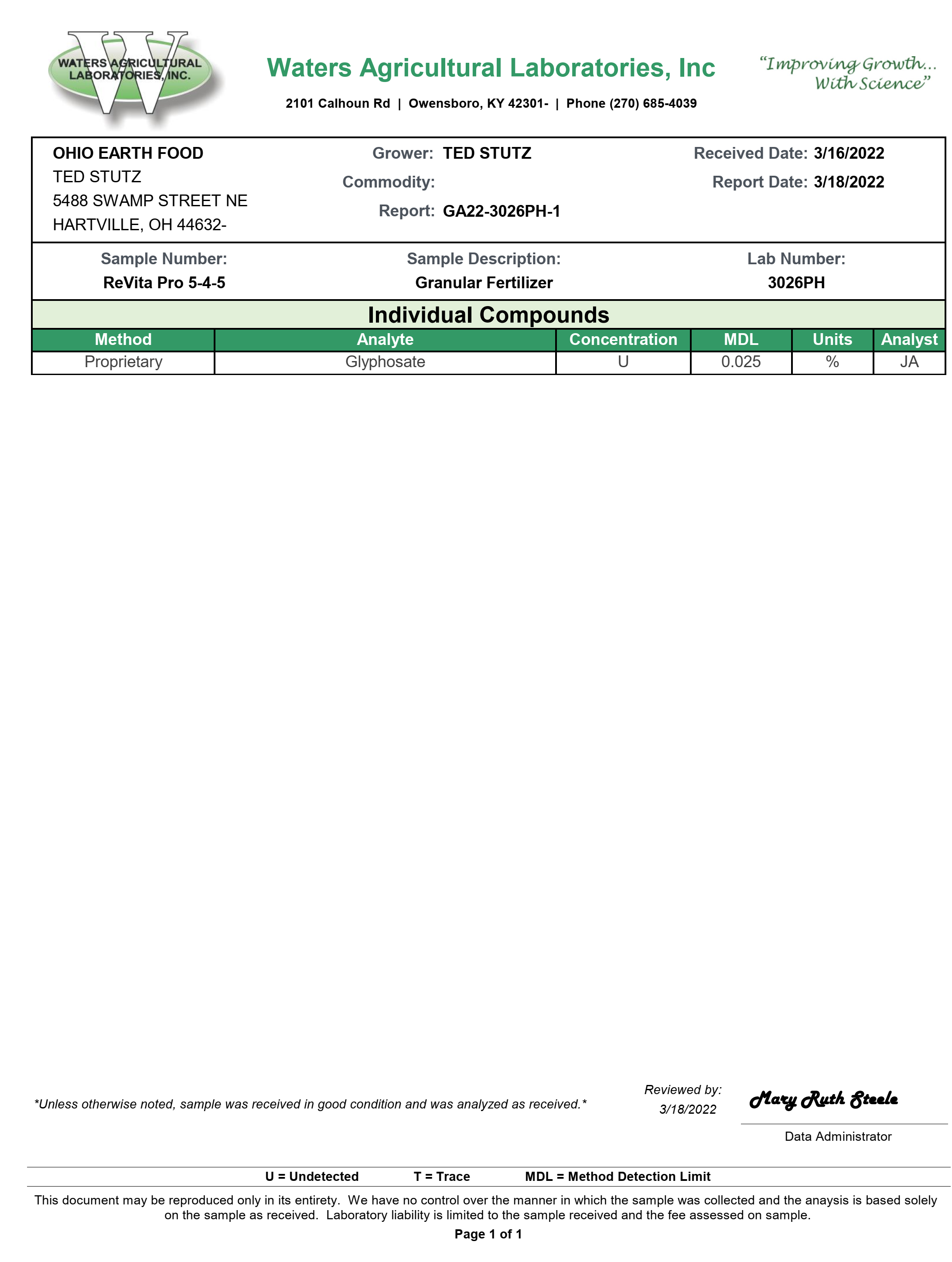 #1 For Commercial Growers Re-Vita Pro (5-4-5) 50# bag OMRI listed