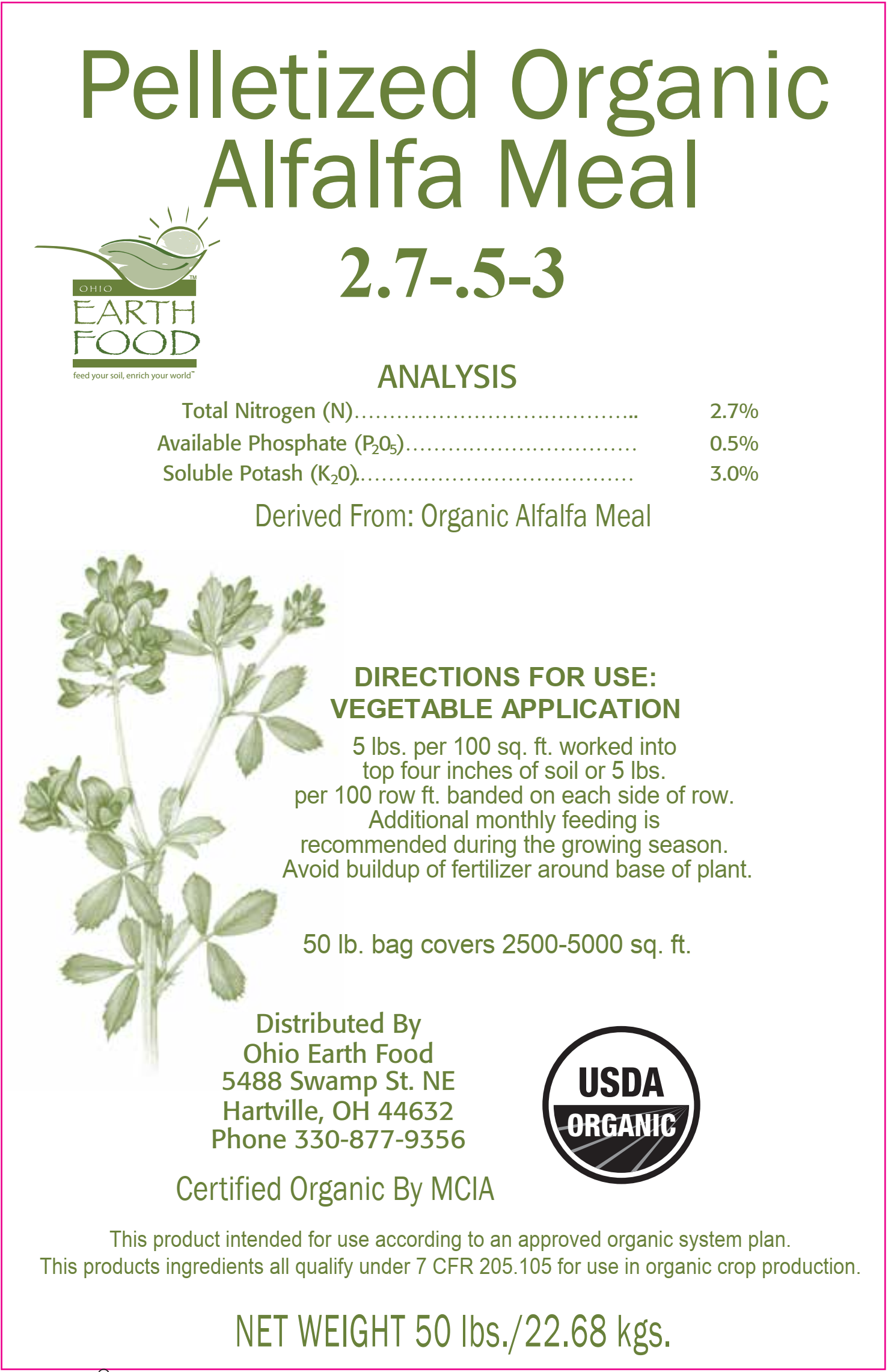 Gaia Green Alfalfa Meal 3-0-2 – Astral Grow
