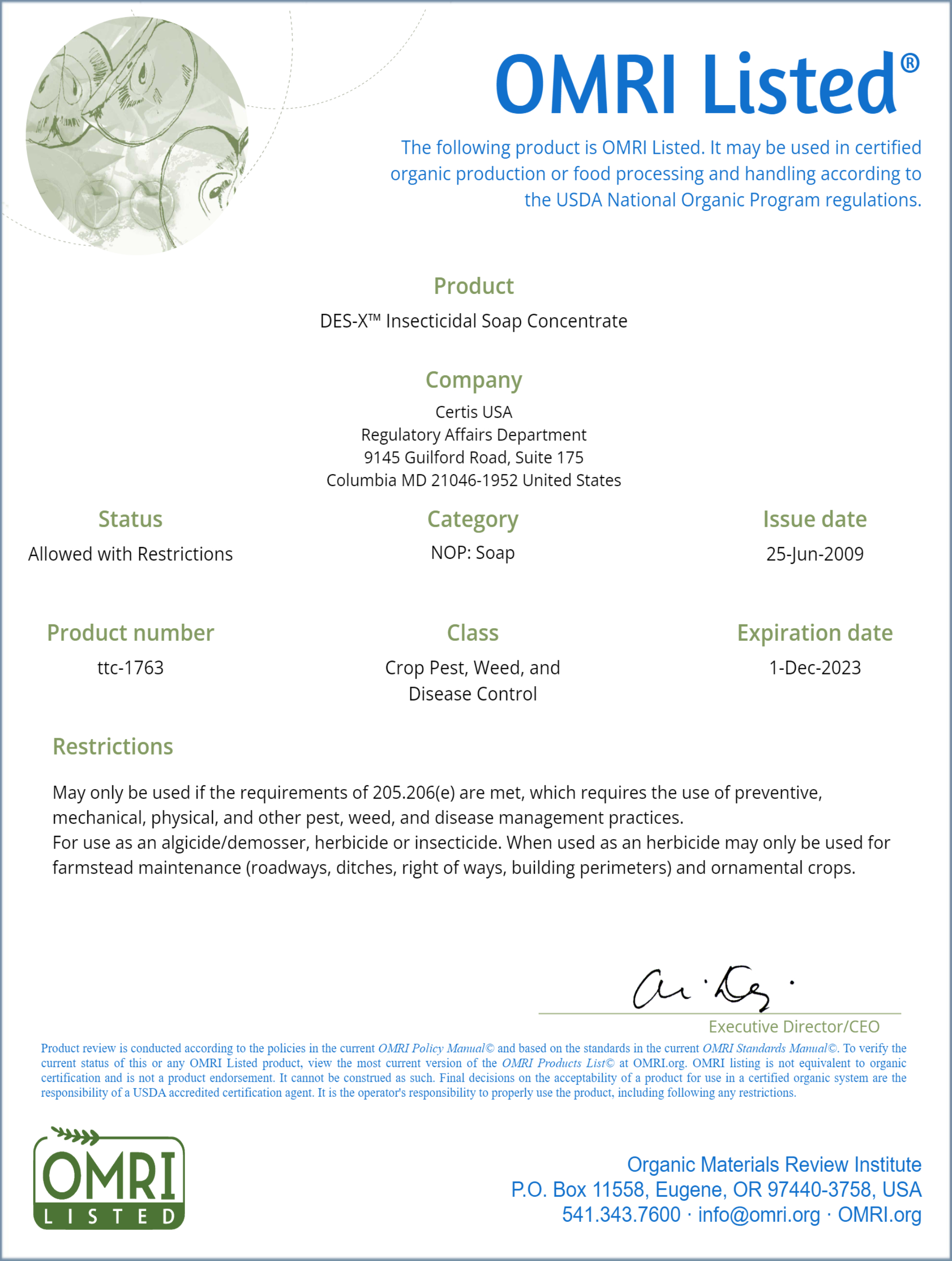 does insecticidal soap expire DES-X INSECTICIDAL SOAP OMRI listed – Ohio Earth Food Organic Fertilizer