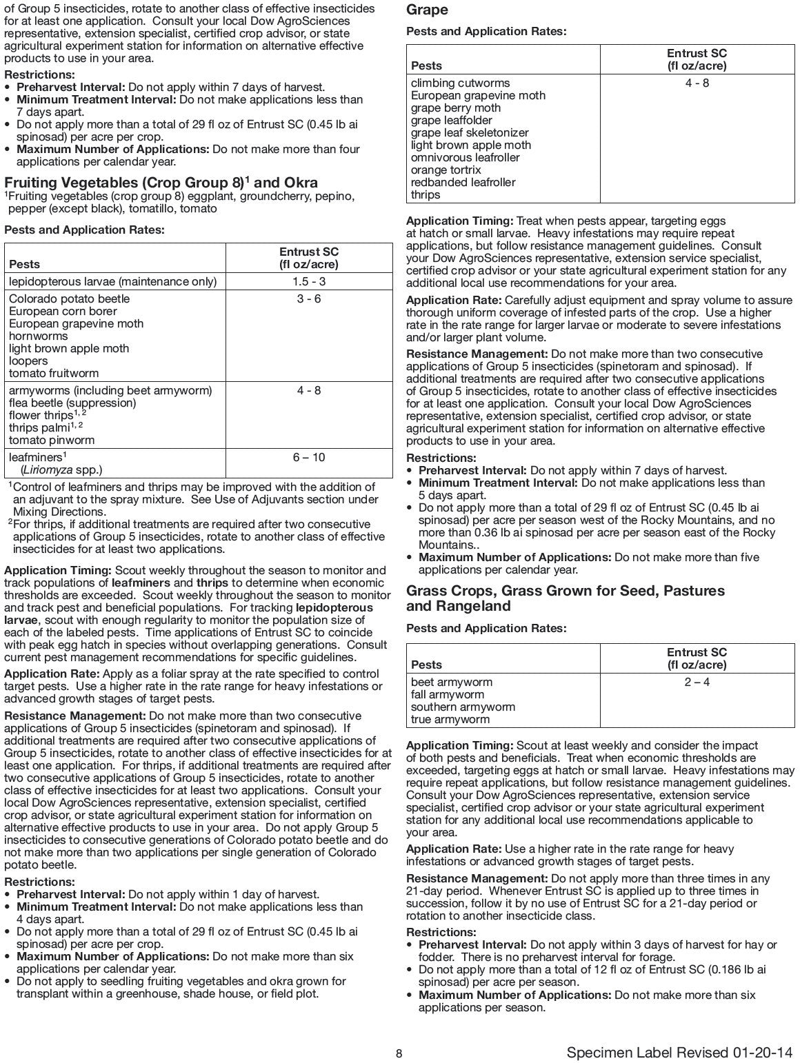 Entrust SC 22.5% Spinosad OMRI listed | Ohio Earth Food Organic Fertilizer